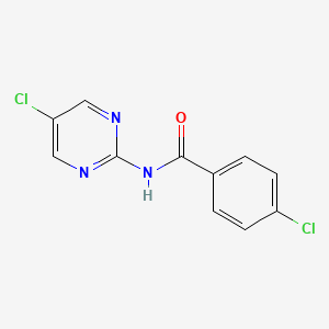 molecular formula C11H7Cl2N3O B2485988 4-chloro-N-(5-chloropyrimidin-2-yl)benzamide CAS No. 120821-50-3