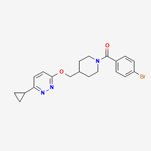 (4-Bromophenyl)-[4-[(6-cyclopropylpyridazin-3-yl)oxymethyl]piperidin-1-yl]methanone