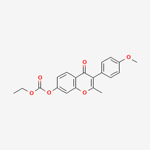 molecular formula C20H18O6 B2485993 ethyl 3-(4-methoxyphenyl)-2-methyl-4-oxo-4H-chromen-7-yl carbonate CAS No. 637751-00-9