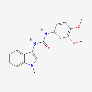 molecular formula C18H19N3O3 B2486007 1-(3,4-dimethoxyphenyl)-3-(1-methyl-1H-indol-3-yl)urea CAS No. 899990-59-1