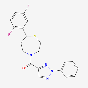 (7-(2,5-difluorophenyl)-1,4-thiazepan-4-yl)(2-phenyl-2H-1,2,3-triazol-4-yl)methanone