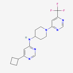 6-cyclobutyl-N-{1-[6-(trifluoromethyl)pyrimidin-4-yl]piperidin-4-yl}pyrimidin-4-amine