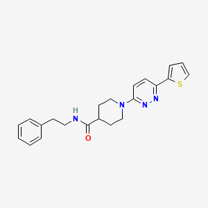 N-phenethyl-1-(6-(thiophen-2-yl)pyridazin-3-yl)piperidine-4-carboxamide