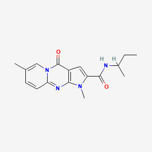 molecular formula C17H20N4O2 B2486019 N-(sec-butyl)-1,7-dimethyl-4-oxo-1,4-dihydropyrido[1,2-a]pyrrolo[2,3-d]pyrimidine-2-carboxamide CAS No. 946359-19-9
