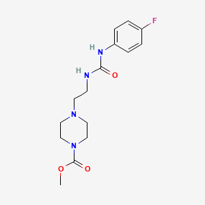 molecular formula C15H21FN4O3 B2486025 Methyl 4-(2-(3-(4-fluorophenyl)ureido)ethyl)piperazine-1-carboxylate CAS No. 1226444-64-9