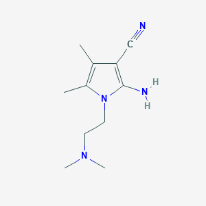 2-amino-1-[2-(dimethylamino)ethyl]-4,5-dimethyl-1H-pyrrole-3-carbonitrile