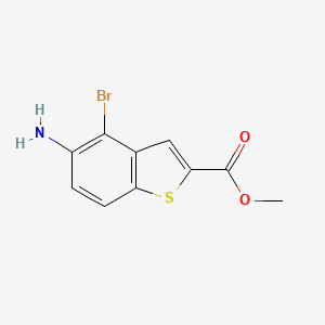 molecular formula C10H8BrNO2S B2486027 甲基-5-氨基-4-溴-1-苯并噻吩-2-羧酸酯 CAS No. 2090456-55-4