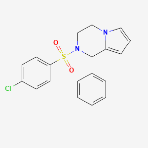 2-((4-Chlorophenyl)sulfonyl)-1-(p-tolyl)-1,2,3,4-tetrahydropyrrolo[1,2-a]pyrazine