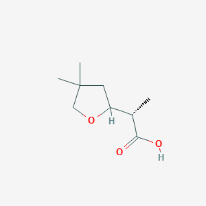 molecular formula C9H16O3 B2486040 (2S)-2-(4,4-Dimethyloxolan-2-yl)propanoic acid CAS No. 2248213-30-9