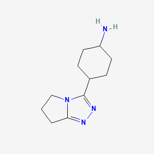 4-(6,7-dihydro-5H-pyrrolo[2,1-c][1,2,4]triazol-3-yl)cyclohexan-1-amine
