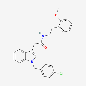 molecular formula C26H25ClN2O2 B2486046 2-(1-(4-chlorobenzyl)-1H-indol-3-yl)-N-(2-methoxyphenethyl)acetamide CAS No. 921920-61-8