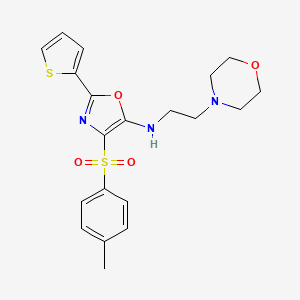 4-(4-methylphenyl)sulfonyl-N-(2-morpholin-4-ylethyl)-2-thiophen-2-yl-1,3-oxazol-5-amine
