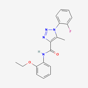 molecular formula C18H17FN4O2 B2486074 N-(2-ethoxyphenyl)-1-(2-fluorophenyl)-5-methyl-1H-1,2,3-triazole-4-carboxamide CAS No. 878734-40-8