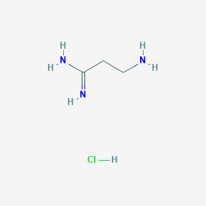 molecular formula C3H10ClN3 B2486084 3-Aminopropanimidamide;hydrochloride CAS No. 1262515-98-9