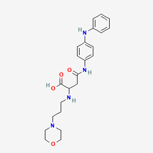 molecular formula C23H30N4O4 B2486087 2-((3-Morpholinopropyl)amino)-4-oxo-4-((4-(phenylamino)phenyl)amino)butanoic acid CAS No. 1097869-89-0