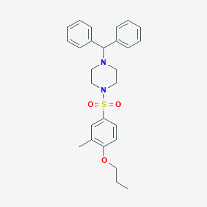 1-(Diphenylmethyl)-4-(3-methyl-4-propoxybenzenesulfonyl)piperazine