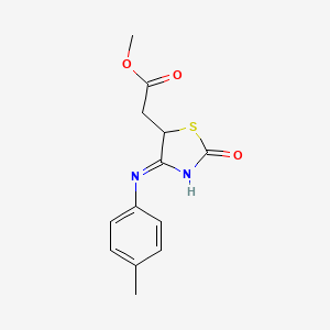 (E)-methyl 2-(2-oxo-4-(p-tolylimino)thiazolidin-5-yl)acetate