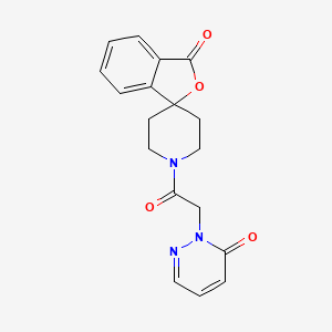 1'-(2-(6-oxopyridazin-1(6H)-yl)acetyl)-3H-spiro[isobenzofuran-1,4'-piperidin]-3-one