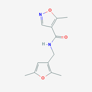 molecular formula C12H14N2O3 B2486110 N-((2,5-dimethylfuran-3-yl)methyl)-5-methylisoxazole-4-carboxamide CAS No. 1428371-25-8