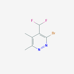 molecular formula C7H7BrF2N2 B2486112 3-Bromo-4-(difluoromethyl)-5,6-dimethylpyridazine CAS No. 2248287-61-6