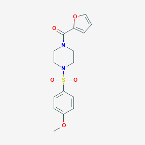 molecular formula C16H18N2O5S B248612 Furan-2-yl-[4-(4-methoxy-benzenesulfonyl)-piperazin-1-yl]-methanone 
