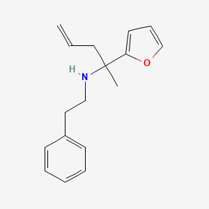 molecular formula C17H21NO B2486121 (1-呋喃-2-基-1-甲基-丁-3-烯基)-苯乙基胺 CAS No. 797813-12-8