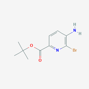 molecular formula C10H13BrN2O2 B2486148 Tert-butyl 5-amino-6-bromopyridine-2-carboxylate CAS No. 2248298-86-2