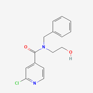 molecular formula C15H15ClN2O2 B2486151 N-苄基-2-氯-N-(2-羟基乙基)吡啶-4-甲酰胺 CAS No. 1178460-46-2