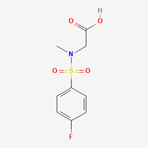 molecular formula C9H10FNO4S B2486156 [(4-Fluoro-benzenesulfonyl)-methyl-amino]-acetic acid CAS No. 287403-15-0