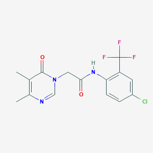molecular formula C15H13ClF3N3O2 B2486157 N-(4-chloro-2-(trifluoromethyl)phenyl)-2-(4,5-dimethyl-6-oxopyrimidin-1(6H)-yl)acetamide CAS No. 1251594-13-4