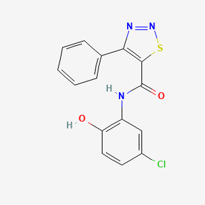 molecular formula C15H10ClN3O2S B2486160 N-(5-chloro-2-hydroxyphenyl)-4-phenyl-1,2,3-thiadiazole-5-carboxamide CAS No. 860649-81-6
