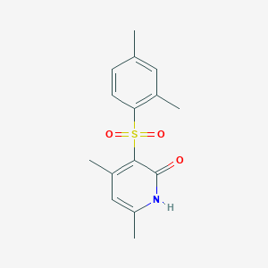 molecular formula C15H17NO3S B2486169 3-[(2,4-二甲基苯基)磺酰]-4,6-二甲基-2(1H)-吡啶酮 CAS No. 860787-65-1