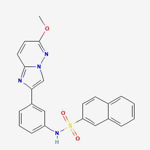 molecular formula C23H18N4O3S B2486173 N-(3-(6-methoxyimidazo[1,2-b]pyridazin-2-yl)phenyl)naphthalene-2-sulfonamide CAS No. 946232-79-7
