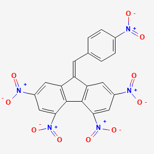 molecular formula C20H9N5O10 B2486178 2,4,5,7-Tetranitro-9-[(4-nitrophenyl)methylidene]fluorene CAS No. 253605-88-8