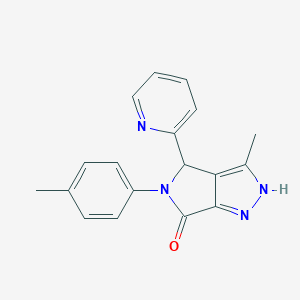 3-Methyl-5-(4-methylphenyl)-4-pyridin-2-yl-2,4-dihydropyrrolo[3,4-c]pyrazol-6-one