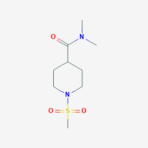 molecular formula C9H18N2O3S B2486182 1-甲磺酰-N,N-二甲基哌啶-4-甲酰胺 CAS No. 1309190-07-5