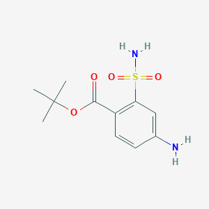 molecular formula C11H16N2O4S B2486196 Tert-butyl 4-amino-2-sulfamoylbenzoate CAS No. 103640-12-6