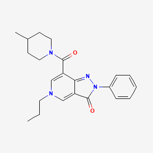 molecular formula C22H26N4O2 B2486203 7-(4-methylpiperidine-1-carbonyl)-2-phenyl-5-propyl-2H-pyrazolo[4,3-c]pyridin-3(5H)-one CAS No. 923693-65-6