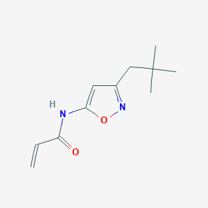 molecular formula C11H16N2O2 B2486211 N-[3-(2,2-Dimethylpropyl)-1,2-oxazol-5-yl]prop-2-enamide CAS No. 2305395-78-0