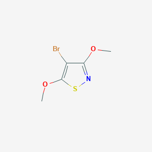 molecular formula C5H6BrNO2S B2486226 4-Bromo-3,5-dimethoxy-1,2-thiazole CAS No. 119224-70-3