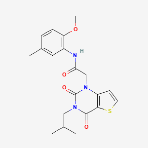 molecular formula C20H23N3O4S B2486233 N-(2-methoxy-5-methylphenyl)-2-[3-(2-methylpropyl)-2,4-dioxo-3,4-dihydrothieno[3,2-d]pyrimidin-1(2H)-yl]acetamide CAS No. 1260943-92-7