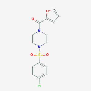 molecular formula C15H15ClN2O4S B248624 [4-(4-Chloro-benzenesulfonyl)-piperazin-1-yl]-furan-2-yl-methanone 
