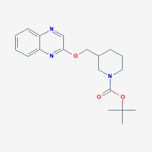 molecular formula C19H25N3O3 B2486256 tert-Butyl 3-((quinoxalin-2-yloxy)methyl)piperidine-1-carboxylate CAS No. 1353989-84-0