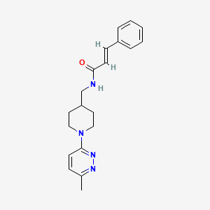 molecular formula C20H24N4O B2486261 N-((1-(6-methylpyridazin-3-yl)piperidin-4-yl)methyl)cinnamamide CAS No. 1798409-10-5