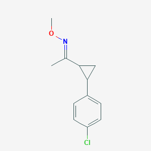 molecular formula C12H14ClNO B2486271 1-[2-(4-氯苯基)环丙基]-1-乙酮 O-甲氧基肟 CAS No. 303986-24-5