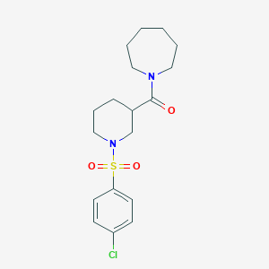 Azepan-1-yl-[1-(4-chloro-benzenesulfonyl)-piperidin-3-yl]-methanone