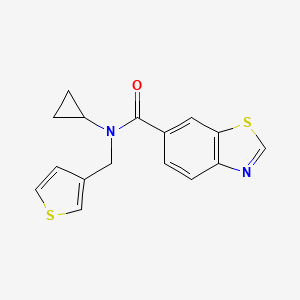 molecular formula C16H14N2OS2 B2486282 N-cyclopropyl-N-(thiophen-3-ylmethyl)benzo[d]thiazole-6-carboxamide CAS No. 1798027-86-7
