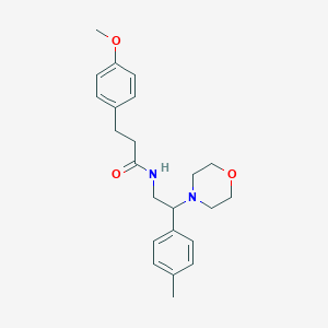 molecular formula C23H30N2O3 B2486283 3-(4-甲氧基苯基)-N-(2-吗啉基-2-(对甲苯基)乙基)丙酰胺 CAS No. 899744-73-1