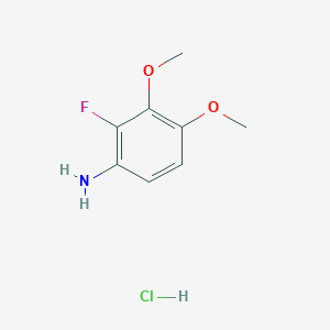 molecular formula C8H11ClFNO2 B2486287 2-Fluoro-3,4-dimethoxyaniline;hydrochloride CAS No. 2460756-96-9