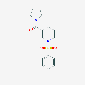 molecular formula C17H24N2O3S B248630 1-[(4-Methylphenyl)sulfonyl]-3-(1-pyrrolidinylcarbonyl)piperidine 